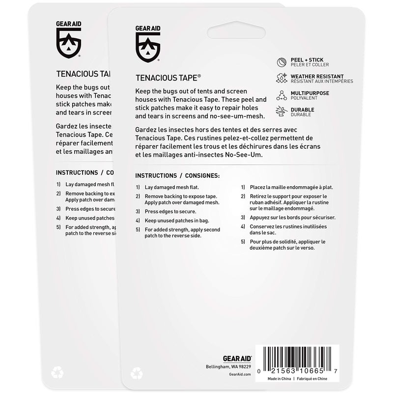 GEAR AID Tenacious Tape Mesh Patches for Repairing Holes in Tents  Bug Screens  Mosquito Netting  No-See-ums and More  3  Rounds - Image 2
